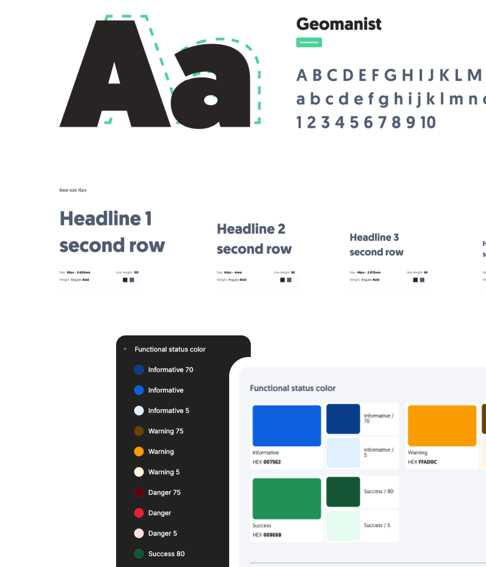 Typography & color palette